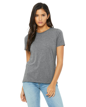 ladies relaxed triblend t shirt GREY TRIBLEND