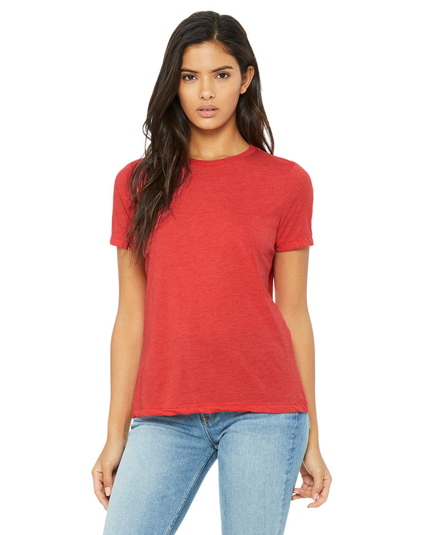 ladies relaxed triblend t shirt RED TRIBLEND