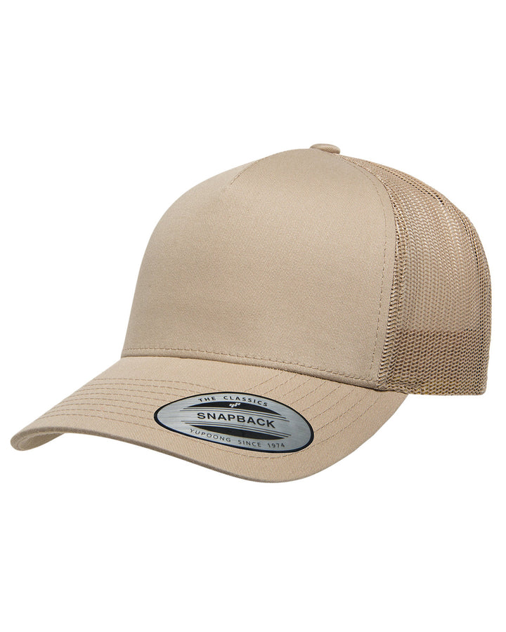 adult 5 panel retro trucker cap KHAKI