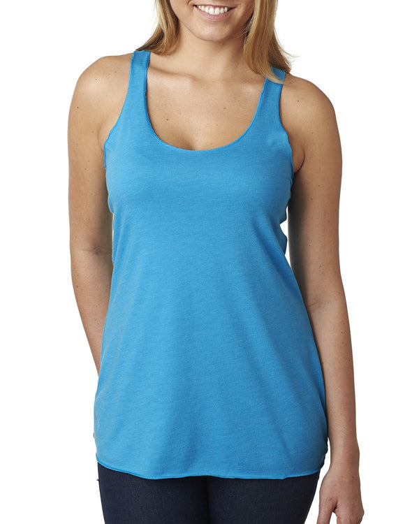 ladies triblend racerback tank VINTAGE ROYAL