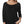 ladies french terry 3 4 sleeve raglan BLACK