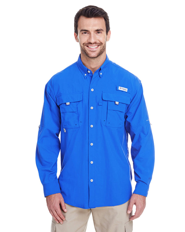 mens bahama ii long sleeve shirt VIVID BLUE