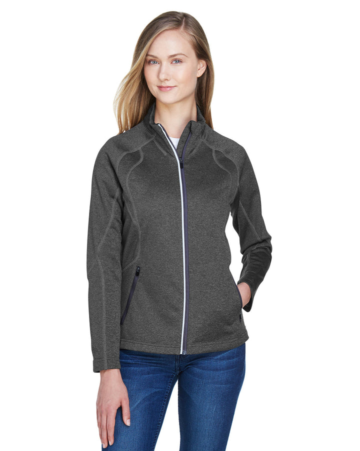 ladies gravity performance fleece jacket CARBON HEATHER