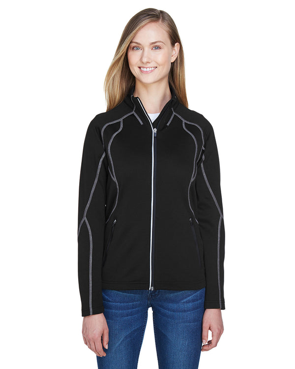 ladies gravity performance fleece jacket BLACK