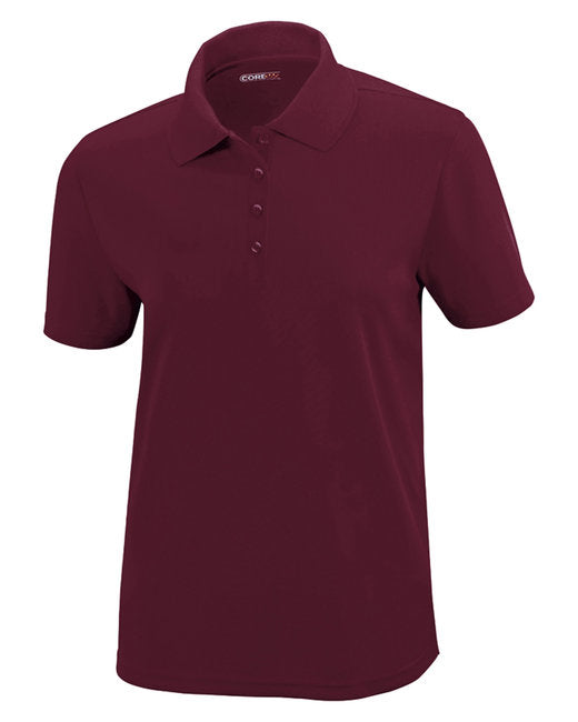 Burgundy Ladies Piqué Polo Golf Shirt