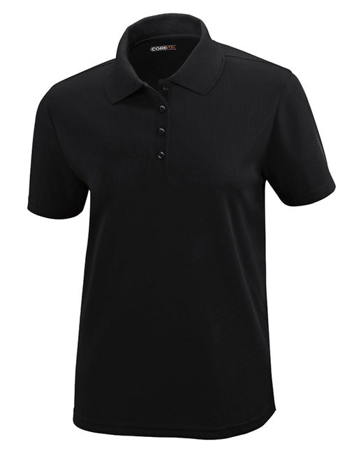 Black Ladies Piqué Polo Golf Shirt