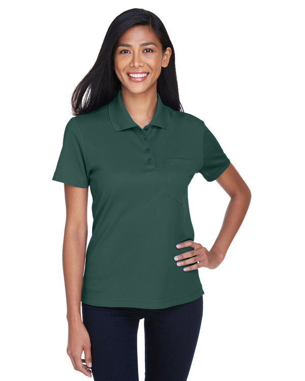 ladies origin performance pique polo with pocket FOREST