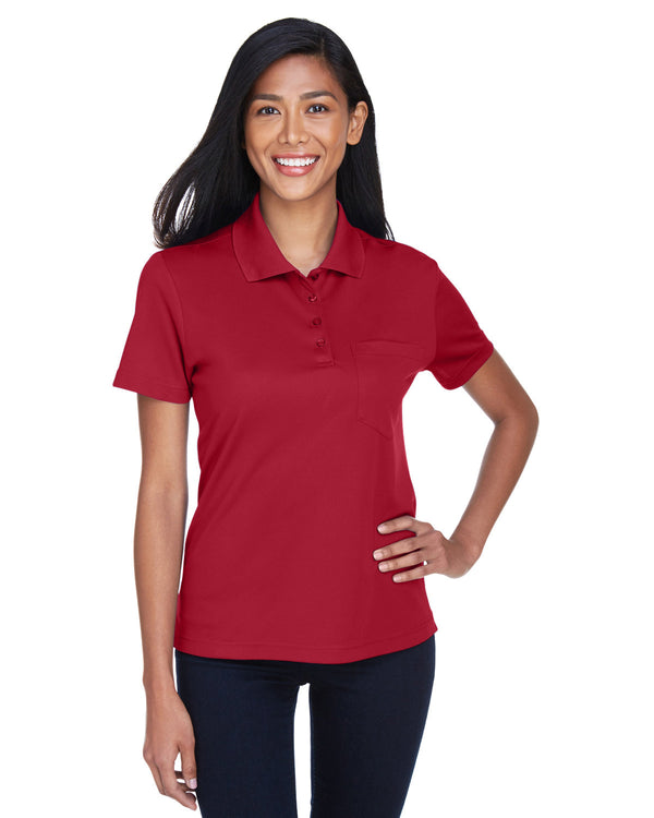 ladies origin performance pique polo with pocket CLASSIC RED