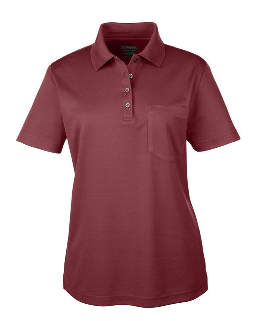 Burgundy Ladies Origin Performance Piqué Polo With Pocket