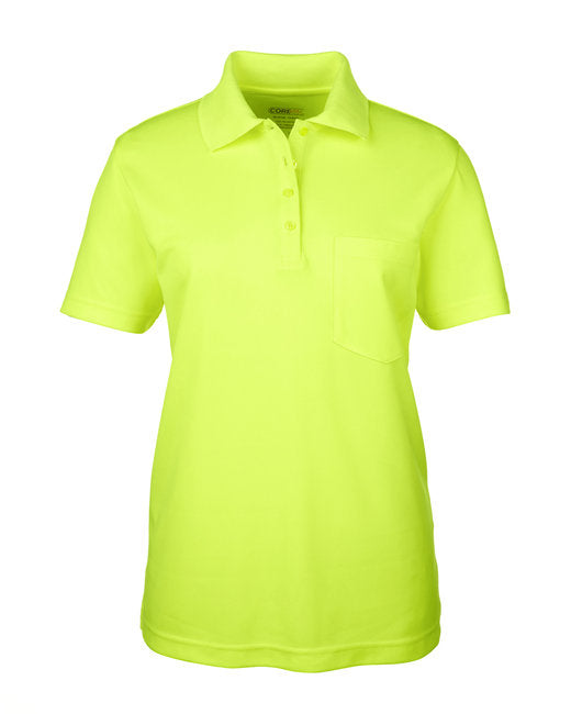 Safety Yellow Ladies Origin Performance Piqué Polo With Pocket