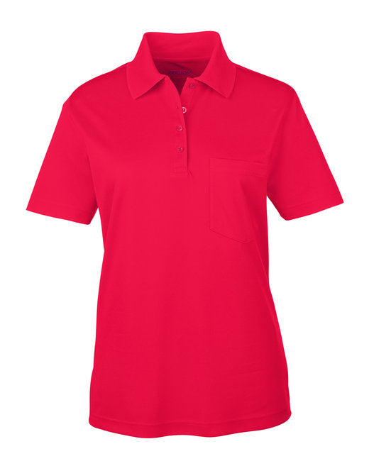 Classic Red Ladies Origin Performance Piqué Polo With Pocket