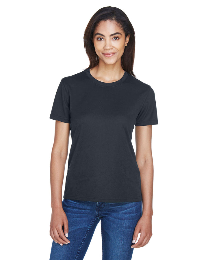 ladies pace performance pique crewneck BLACK
