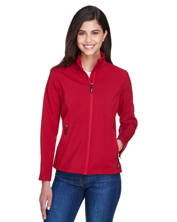 ladies cruise two layer fleece bonded soft shell jacket CLASSIC RED