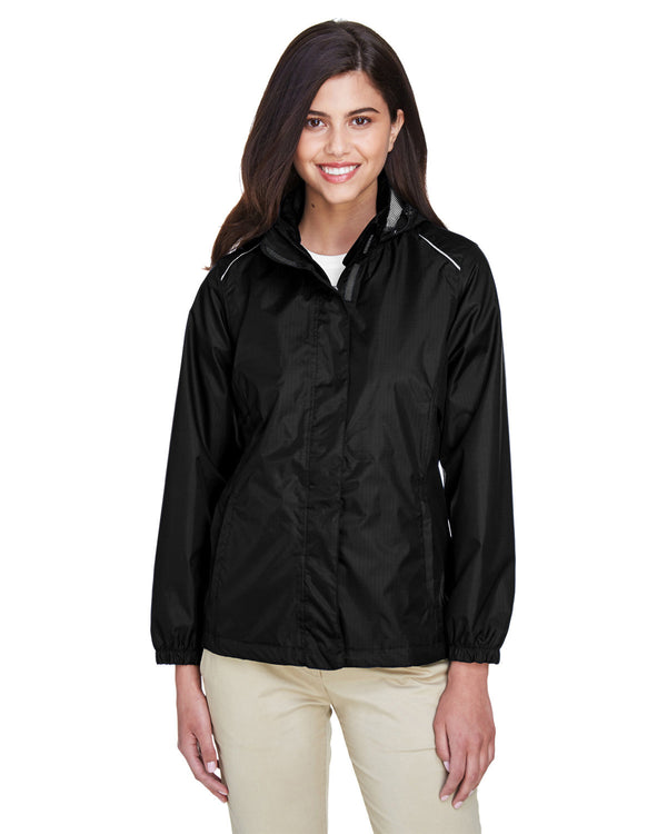 ladies climate seam sealed lightweight variegated ripstop jacket BLACK