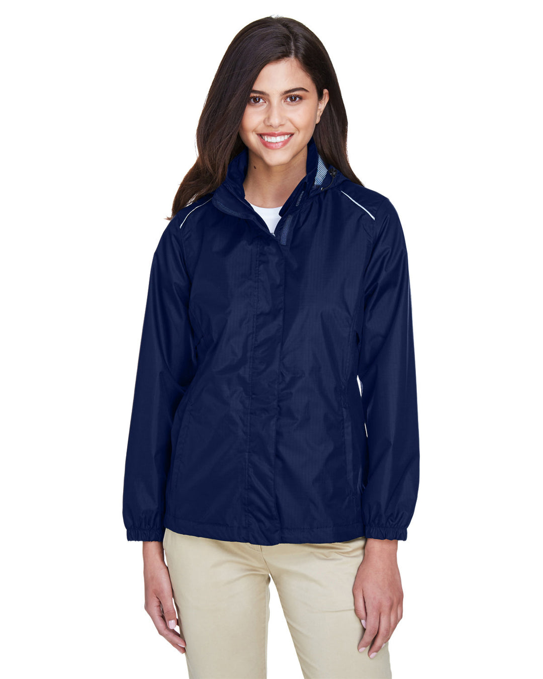 ladies climate seam sealed lightweight variegated ripstop jacket CLASSIC NAVY