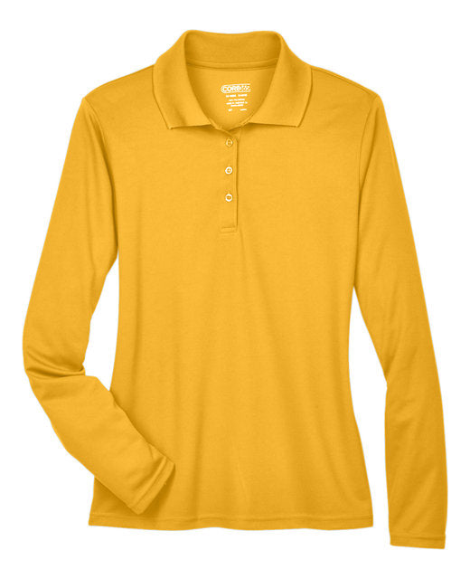 Campus Gold Ladies Pinnacle Performance Long-Sleeve Piqué Polo