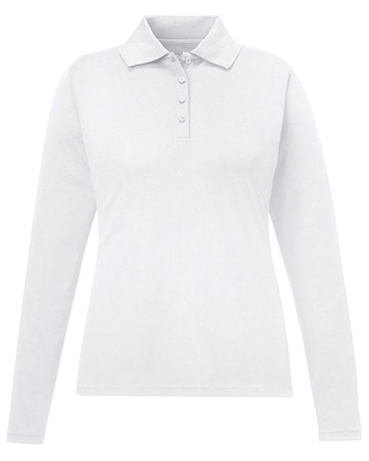 White Ladies Pinnacle Performance Long-Sleeve Piqué Polo