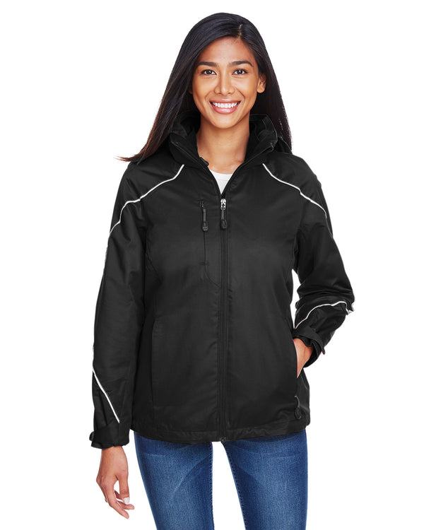 ladies angle 3 in 1 jacket with bonded fleece liner BLACK