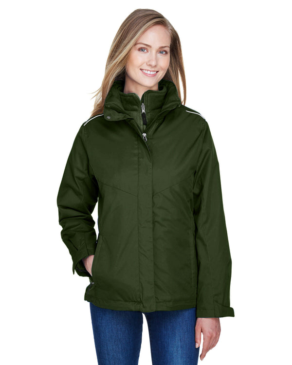 ladies region 3 in 1 jacket with fleece liner FOREST