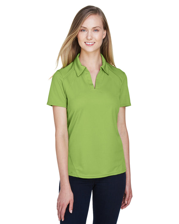 ladies recycled polyester performance pique polo CACTUS GREEN