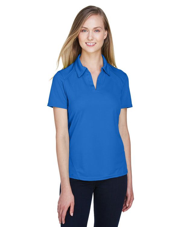 ladies recycled polyester performance pique polo LT NAUTICAL BLU