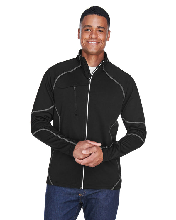 mens gravity performance fleece jacket BLACK