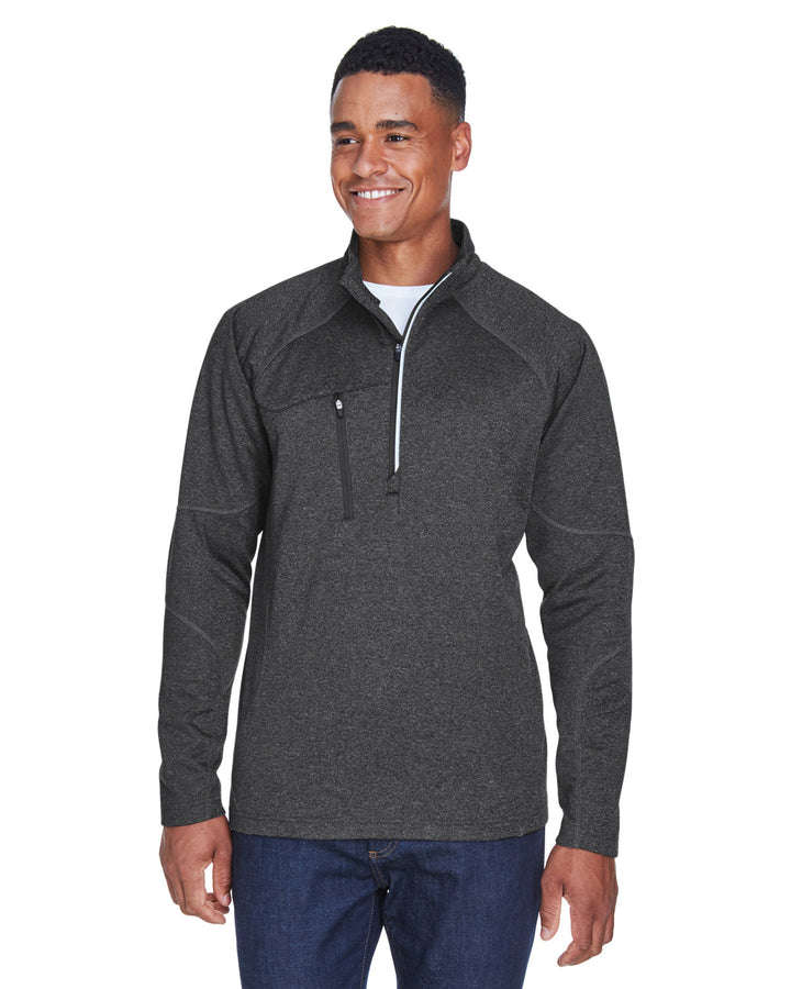 adult catalyst performance fleece quarter zip BLACK
