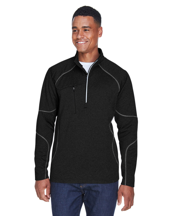 adult catalyst performance fleece quarter zip CARBON HEATHER