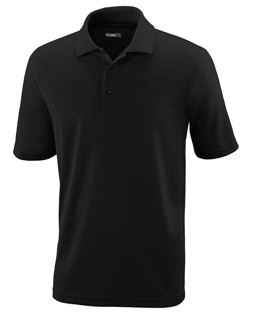 Black Mens Piqué Golf Shirt