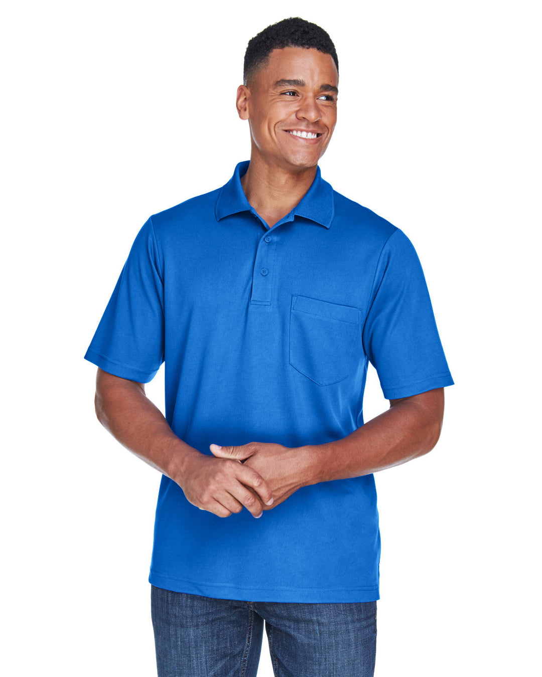 mens origin performance pique polo with pocket TRUE ROYAL