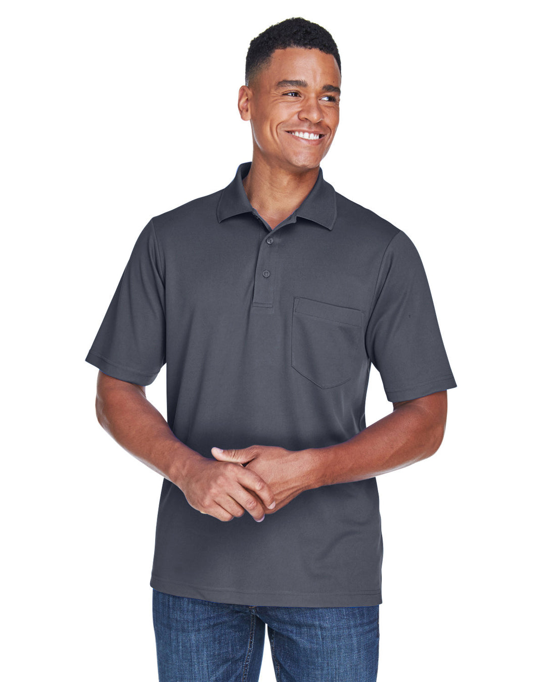 mens origin performance pique polo with pocket CARBON
