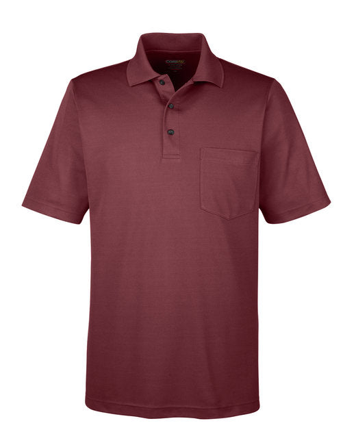 Burgundy Adult Piqué Polo Golf Shirt With Pocket
