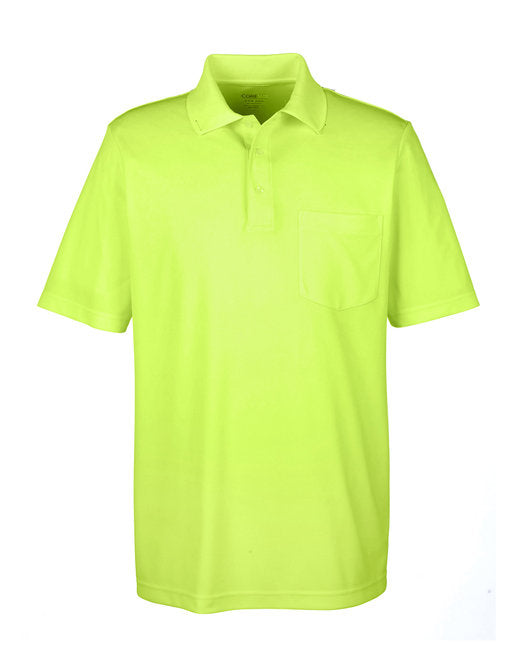 Safety Yellow Adult Piqué Polo Golf Shirt With Pocket