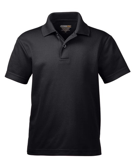 Black Youth Piqué Polo Golf Shirt