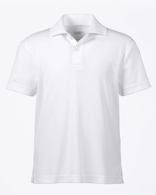 White Youth Piqué Polo Golf Shirt