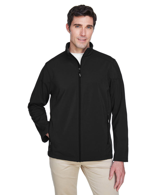 mens tall cruise two layer fleece bonded soft shell jacket BLACK