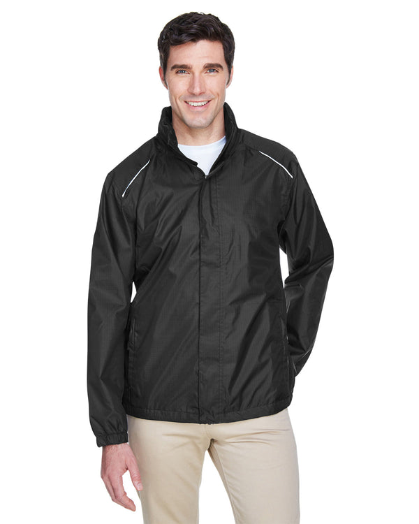 mens climate seam sealed lightweight variegated ripstop jacket BLACK