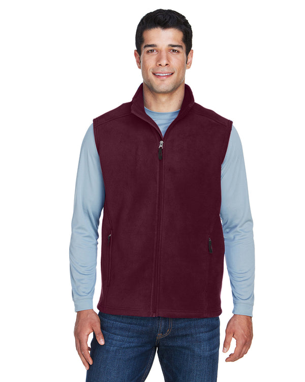 mens journey fleece vest BURGUNDY