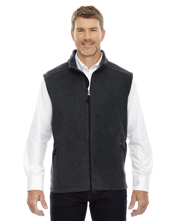 mens tall journey fleece vest HEATHER CHARCOAL