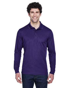 Campus Purple Adult Long Sleeve Piqué Polo