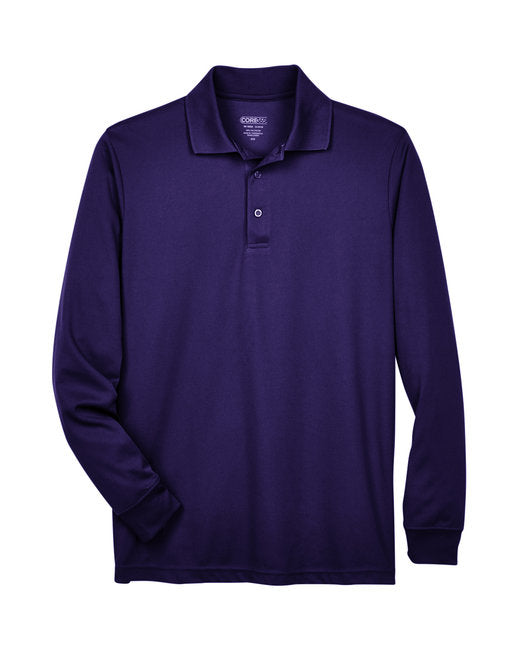 Campus Purple Adult Long Sleeve Piqué Polo