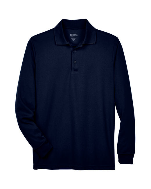 Classic Navy Adult Long Sleeve Piqué Polo