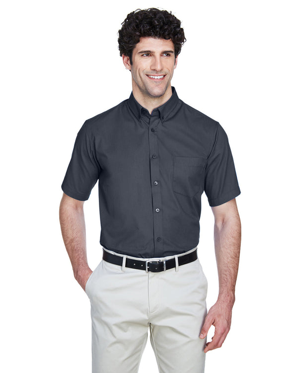 mens optimum short sleeve twill shirt CARBON