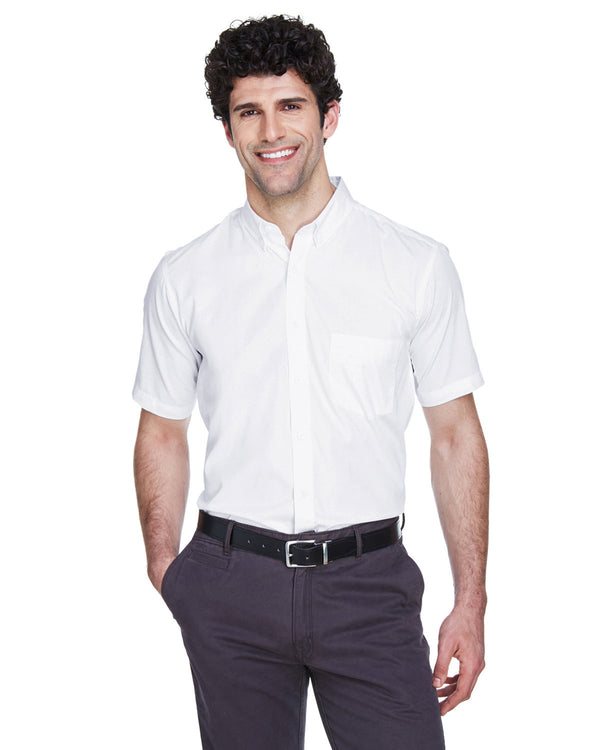 mens optimum short sleeve twill shirt BLACK