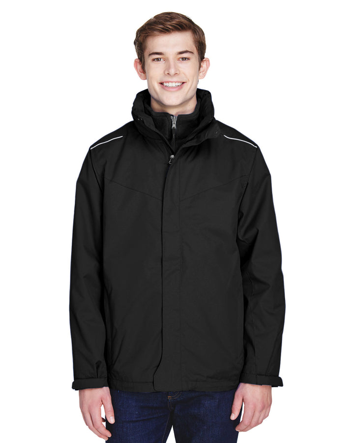 mens region 3 in 1 jacket with fleece liner BLACK