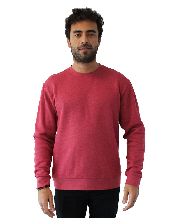 unisex malibu pullover sweatshirt HEATHER CARDINAL