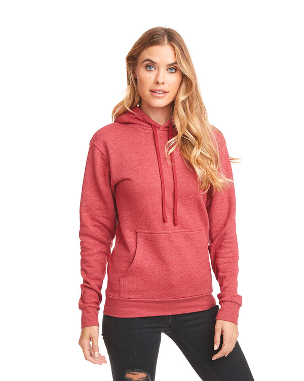 unisex malibu pullover hooded sweatshirt HEATHER CARDINAL