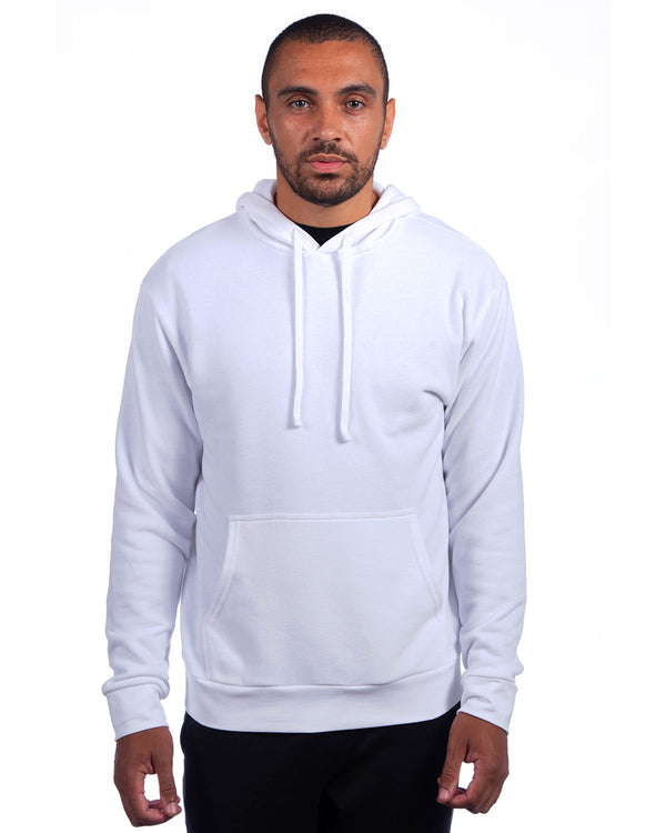 adult sueded french terry pullover sweatshirt WHITE