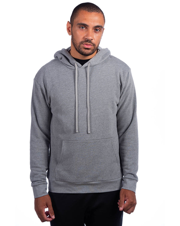 adult sueded french terry pullover sweatshirt HEATHER GRAY