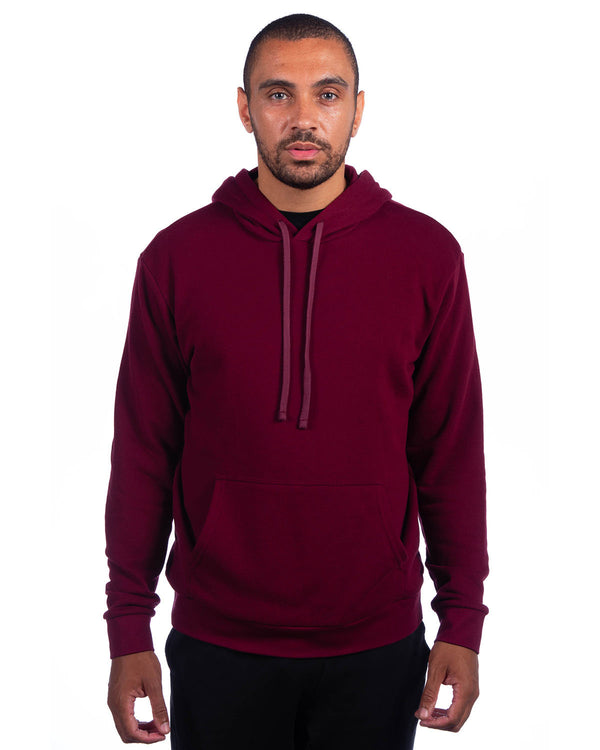 adult sueded french terry pullover sweatshirt MAROON